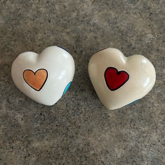 Other - ❤️ ONE Puffy Soapstone Heart with More Hearts Decor or Paperweight, Fair Trade